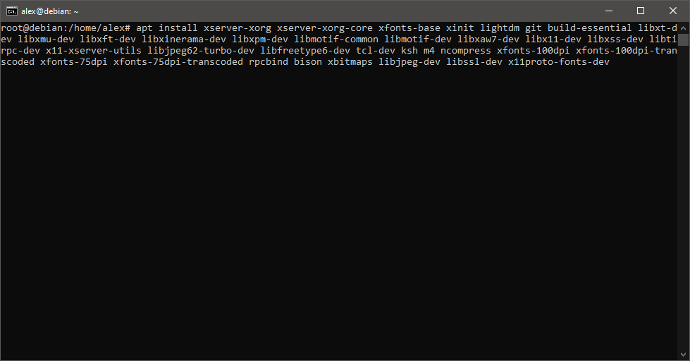 Installing base packages